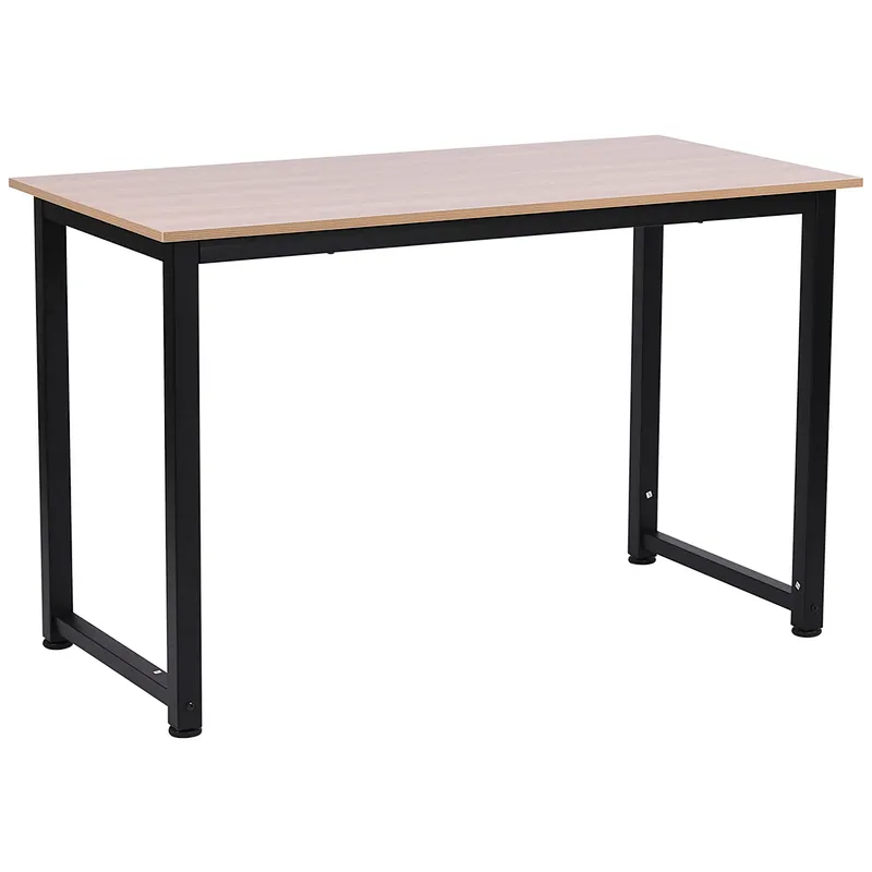Home Office Desk Gaming Desk Writing Black Student Art Modern Sturdy Simple Style and Metal Desk Workstation