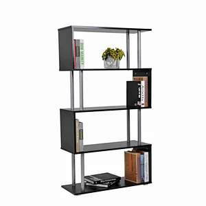 S Shape Bookshelf Bookcase Storage Unit Chest Cupboard Cabinet Home Office Furniture