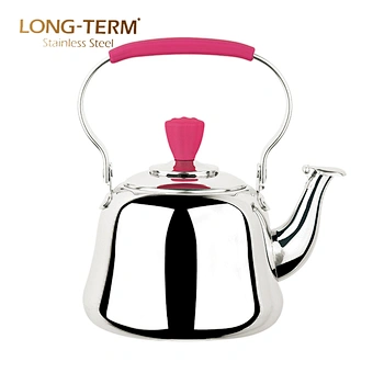 L21080502 Stainless Steel Tea Pot With Tea Strainer And Colorful Handel