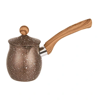 L10388381 Stainless Steel Coffee Warmer Color painting With Wood Grain Handle
