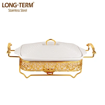 L4131AN Dinnerware Luxury chafing dish warmer food ceramic dishes with lid