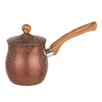 L10388381 Stainless Steel Coffee Warmer Color painting With Wood Grain Handle