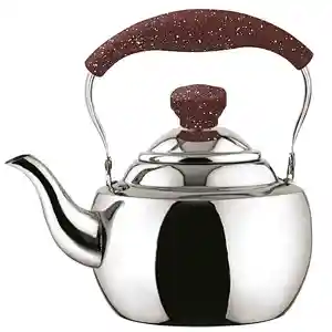 L21620203 S/S High quality stainless steel Kitchenware Whistling Turkish Double Tea Pot Kettle Set With Spout