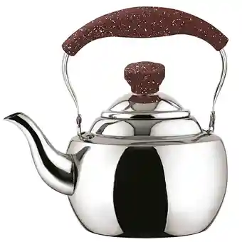 L21620203 S/S High quality stainless steel Kitchenware Whistling Turkish Double Tea Pot Kettle Set With Spout