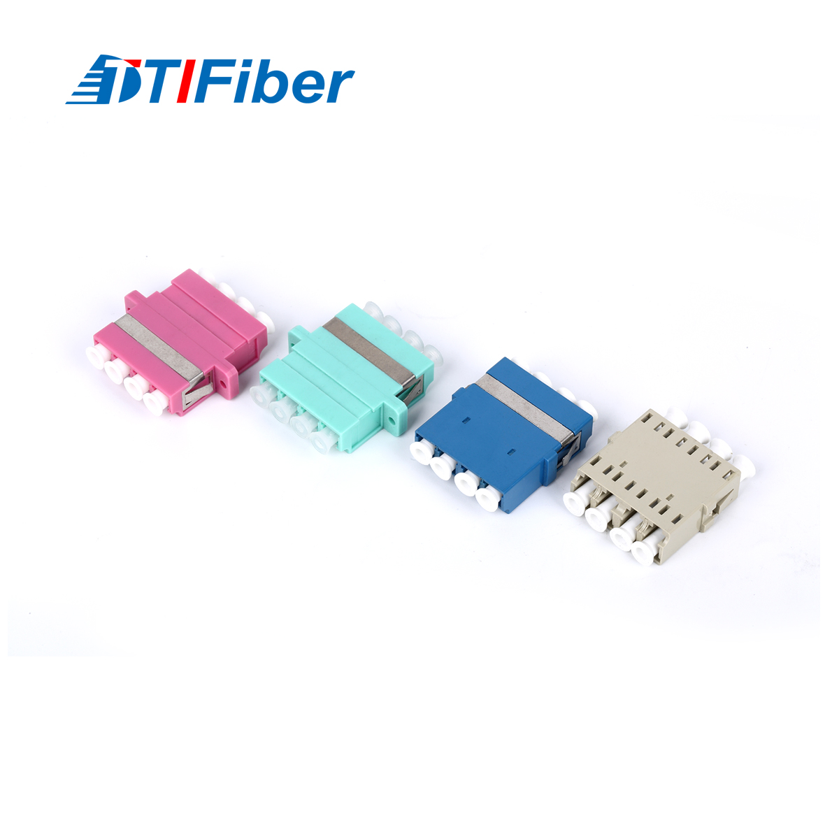Multimode LC Quad Optical Fiber Adapter