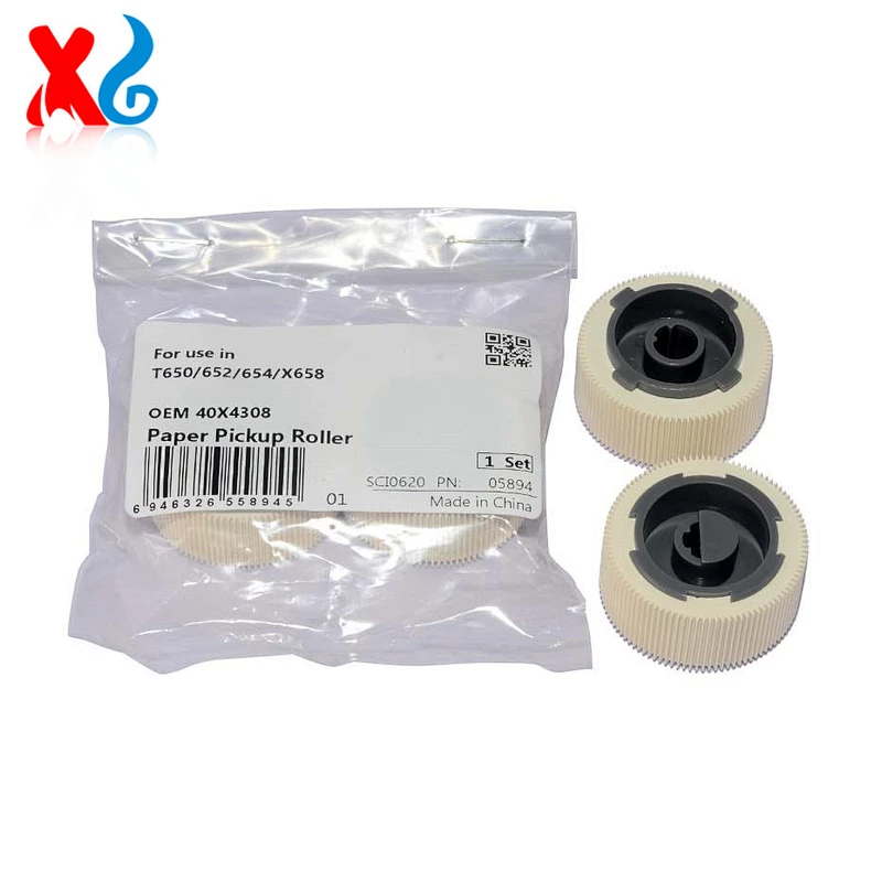 40X4308 2Pcs CET Paper Pickup Roller For Lexmark T650 T652 T654 X651 X652 X654 X656 X658 C750 C752 C760 C762 Printer Spare Parts