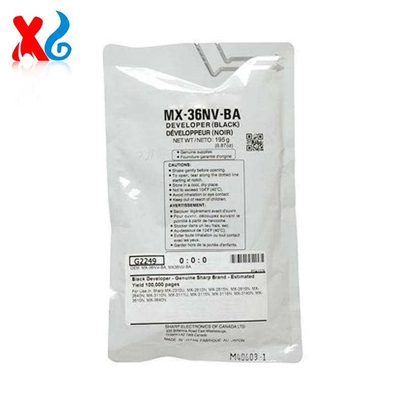 MX-36NVBA Compatible For Sharp MX-2310 2610 2615 2616 2640 3110 3111 3115 Copier Black Developer