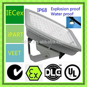 UL DLC ATEX IECex VEET IPART 90w mining oil refining metal smelter explosion proof led canopy flood light