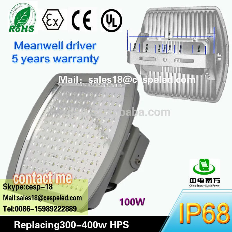 Best quality 40W 100W 150W 200W five years warranty IP68 Atex/UL/DLC/PSE/SAA explosion proof lamp