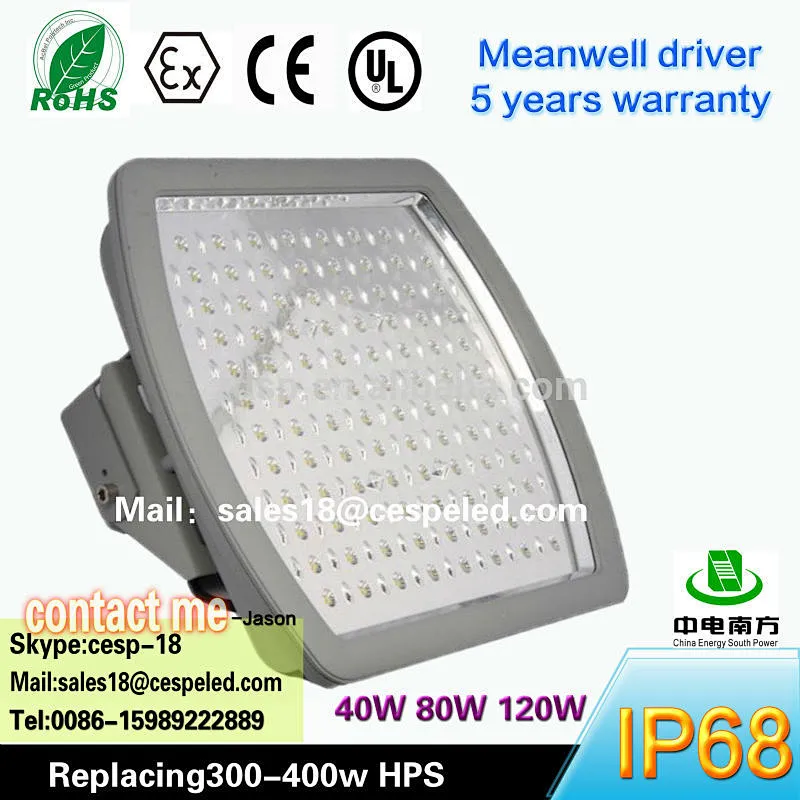 Best quality 40W 100W 150W 200W five years warranty IP68 Atex/UL/DLC/PSE/SAA explosion proof lamp