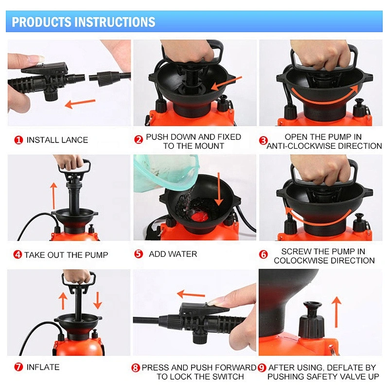8L Car Washer Shoulder pressure Sprayer