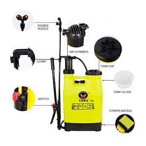 12L manual spray machine Agriculture knapsack hand plastic sprayer