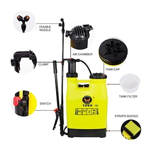 12L manual spray machine Agriculture knapsack hand plastic sprayer