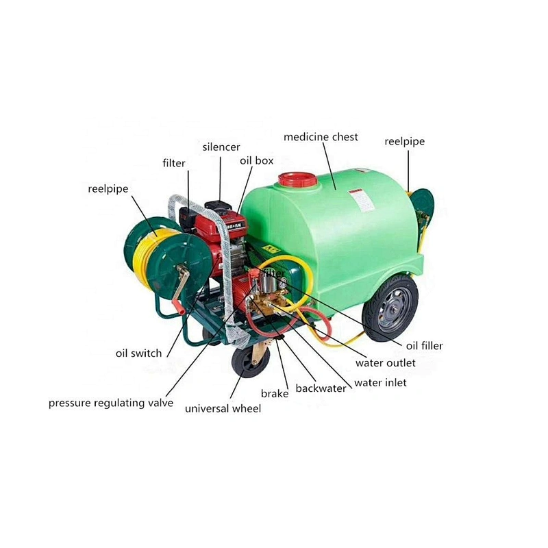 300l High quality hand push wheeled pesticide sprayer