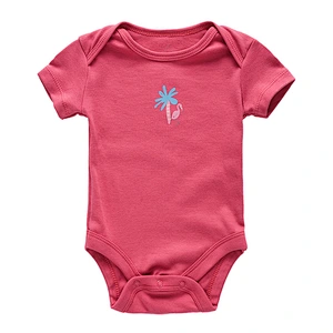3pcs set Newborn baby bodysuit Cotton Short Sleeve flamingo Design Infant Jumpsuit