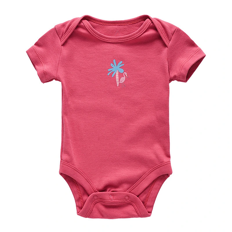 3pcs set Newborn baby bodysuit Cotton Short Sleeve flamingo Design Infant Jumpsuit