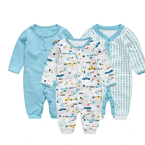 wholesaler newborn baby clothes boy romper long sleeves 3pieces set gift pack