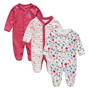 wholesaler newborn baby clothes girl romper long sleeves 3pieces set gift pack