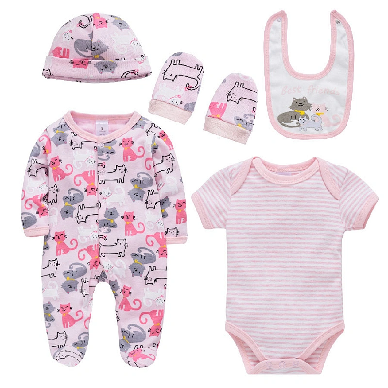 fashion Best Selling Baby girl clothes 5pcs Gift Set