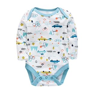Fashion Newborn baby clothing set 6pcs bodysuit romper bib kids clothes products 100% cotton