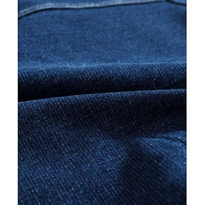Infant baby boys knit denim romper