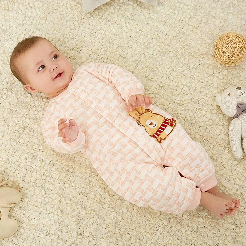 Newborn baby winter warm romper