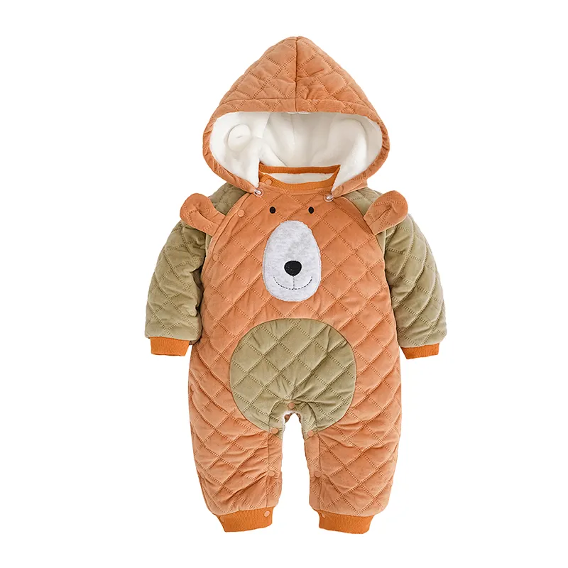 Newborn baby winter warm romper