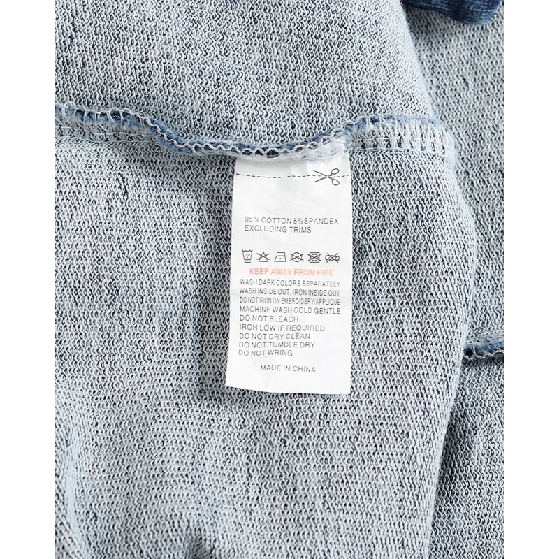 Infant baby boys knit denim romper