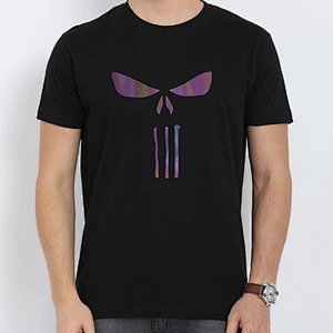 Wholesale Customizable Logo Skeleton Luxuriously Soft Feel Crewneck Short Sleeves Men Mercerised Cotton T-Shirt