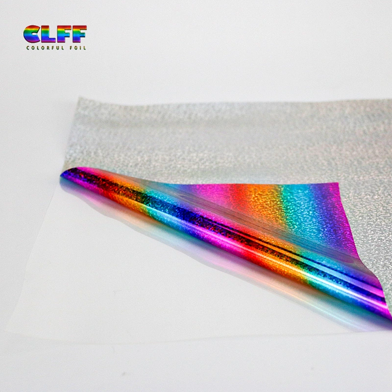 htv pu printable film customized available easy weed flashing rainbow heat transfer vinyl on t shirt