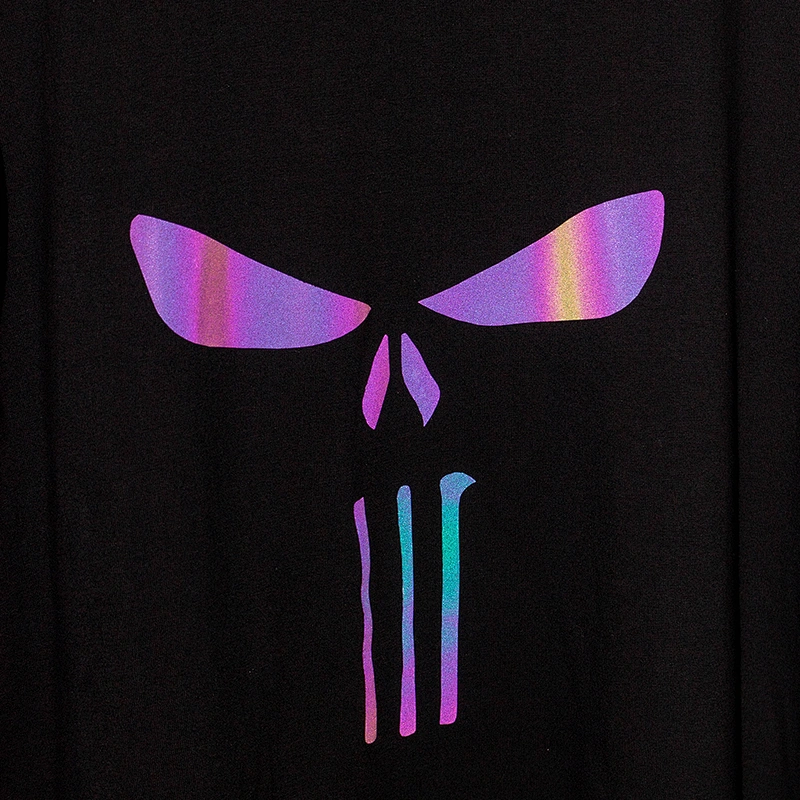 Wholesale Customizable Logo Skeleton Luxuriously Soft Feel Crewneck Short Sleeves Men Mercerised Cotton T-Shirt