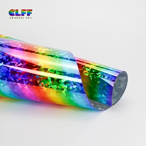 wholesale textile film reflective rainbow heat transfer vinyl for clothing Heat transfer vinyl