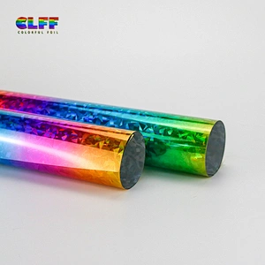 wholesale textile film reflective rainbow heat transfer vinyl for clothing Heat transfer vinyl