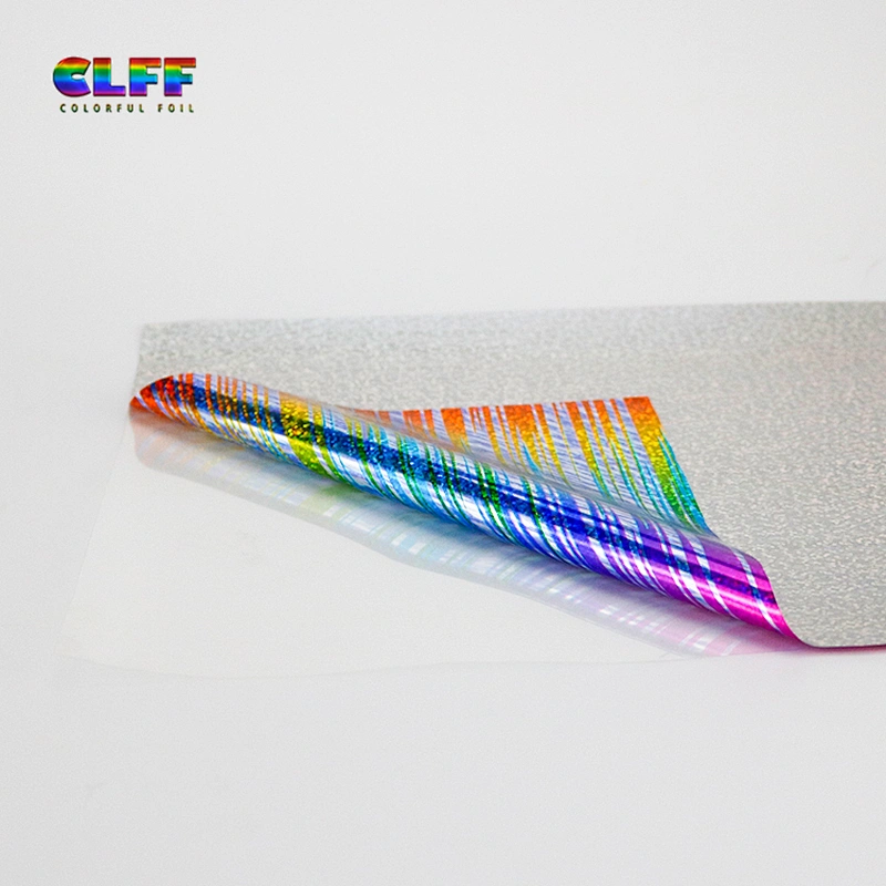 New Fashion Custom Design Flashing Rainbow Heat Transfer Vinyl Logo Press Sticker For T Shirt