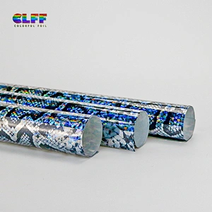 Wholesale Quality Holographic Serpentine Heat Transfer Vinyl Round Multi Color Changing HTV For T-shirt