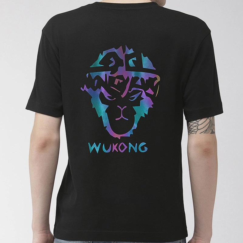 Wholesale Golden Hot Stamping Film Wukong Reflective Discoloration T Shirts Manufacturer