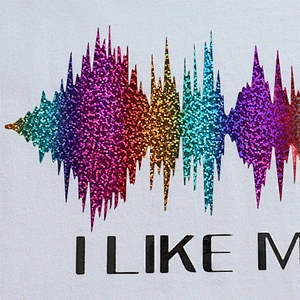 Rainbow Sound Wave Pattern Women Tshirts 100%Cotton Oversize T Shirt