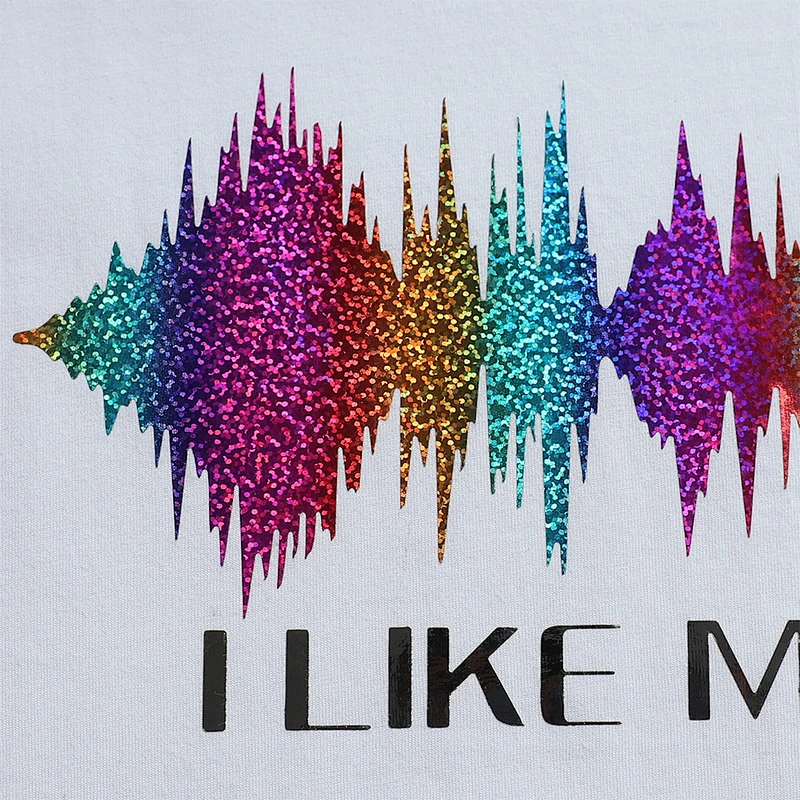 Rainbow Sound Wave Pattern Women Tshirts 100%Cotton Oversize T Shirt