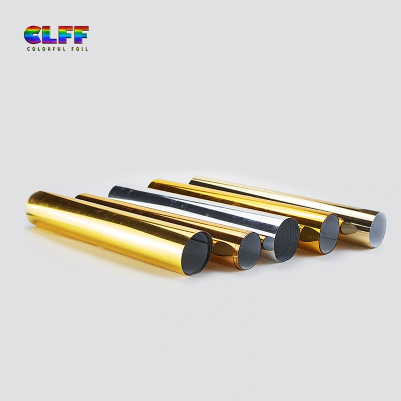 wholesale high glossy metallic golden silver custom pattern htv heat transfer vinyl printing film on t shirt clothing textile