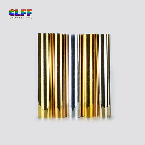 wholesale high glossy metallic golden silver custom pattern htv heat transfer vinyl printing film on t shirt clothing textile