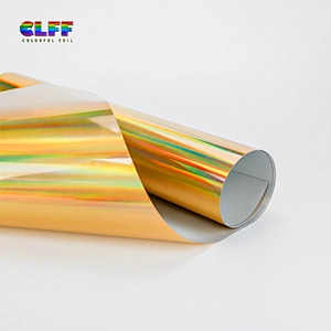 GSL002 Customize Your Own Pattern Adhesive Gold Vinyl Tpu Material Heat Transfer Film On T Shirt And Leather