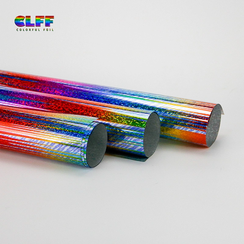 New Fashion Custom Design Flashing Rainbow Heat Transfer Vinyl Logo Press Sticker For T Shirt
