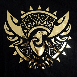 Wholesale Golden Hot Stamping Film Bird Totem Logo Cotton Half Sleeve O-Neck Tops T Shirts for Men