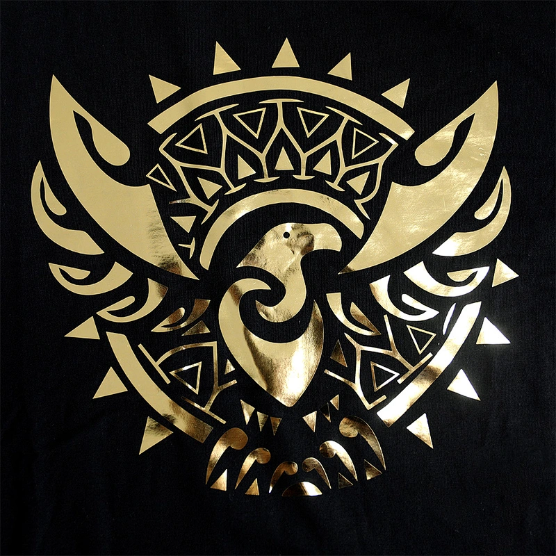 Wholesale Golden Hot Stamping Film Bird Totem Logo Cotton Half Sleeve O-Neck Tops T Shirts for Men