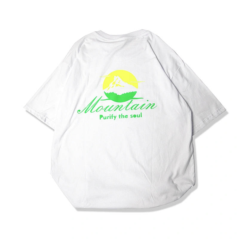 MOQ1pcs High Quality  Outdoor Logo Heat Transfer Vinyl Oversize Cotton T Shirt