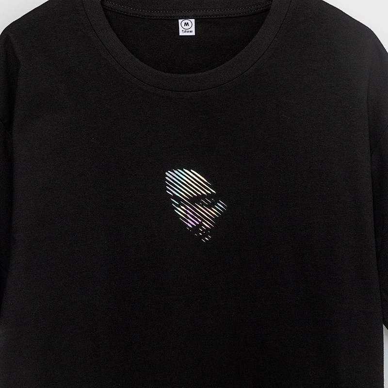 Wholesale Customizable  3Dx Effect Color Changing Girl Face Logo Mens Plus Size T-Shirt