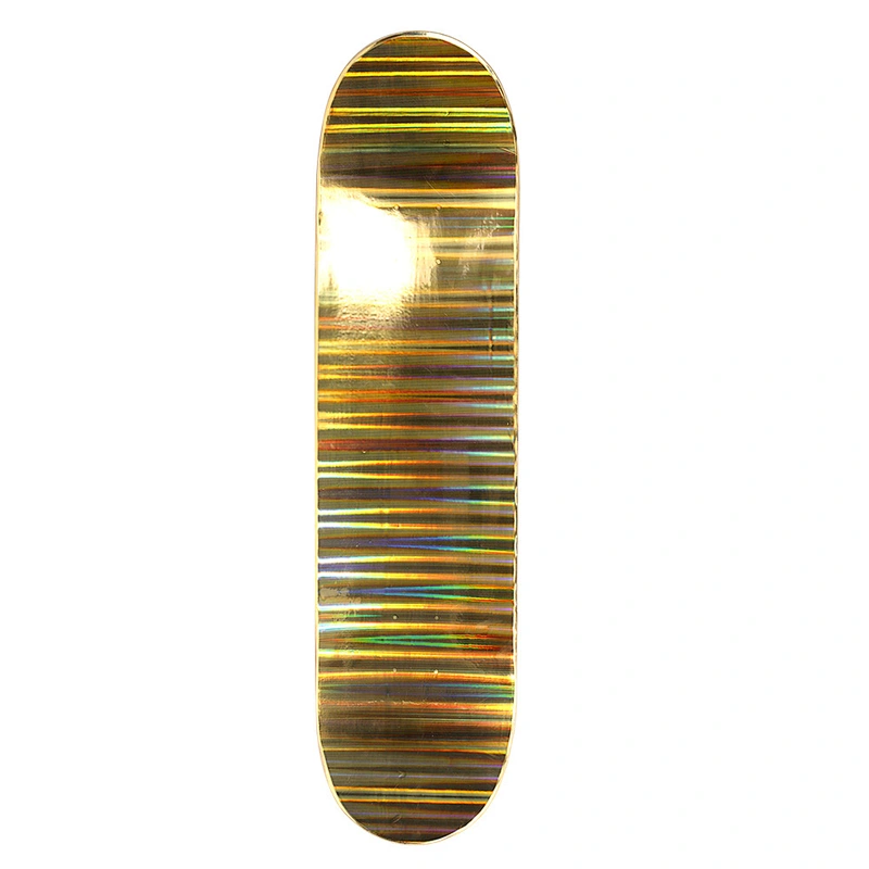 Wholesale 100% Northeast Maple Deck Water Drop Golden Laser Custom Print Skateboard Deck With Concave