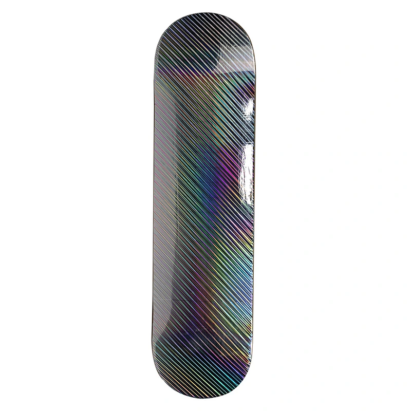 Hot Sale Stock In Trade 7 Ply Chinese Maple Complete Standard Skateboard Oblique Metal Laser With Pu Wheels For Teens Adults
