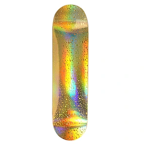 Wholesale 100% Northeast Maple Deck Water Drop Golden Laser Custom Print Skateboard Deck With Concave