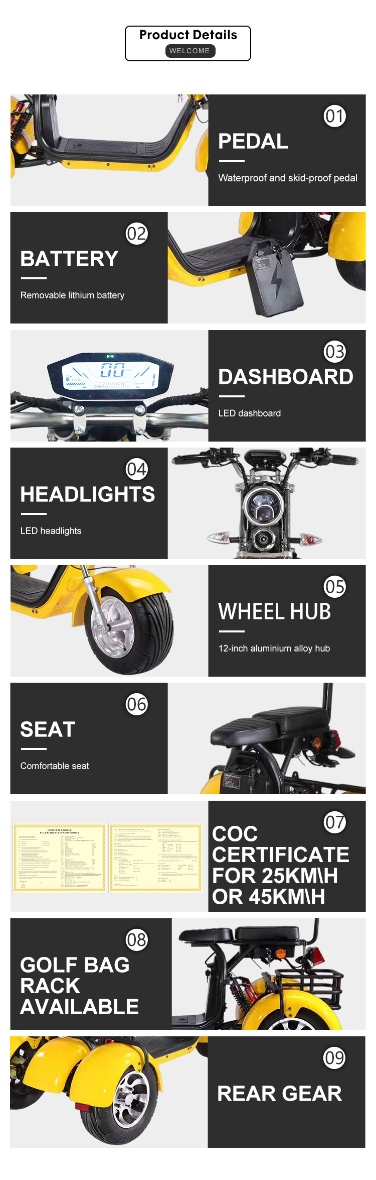eec electric scooters 2000w